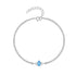 S925 pure silver diamond sky sapphire bracelet for women's daily wear - MOWTE