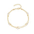 S925 sterling silver versatile layered double layered pearl small gold bead bracelet - MOWTE
