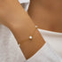 S925 pure silver three diamond studded light luxury temperament layered daily bracelet for women - MOWTE