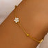 S925 pure silver petal flower set diamond women's daily matching bracelet - MOWTE