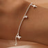 925 sterling silver layered four-star set with diamonds moon women's daily matching bracelet - MOWTE