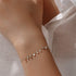 S925 pure silver simple round piece daily matching women's bracelet - MOWTE