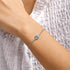 S925 pure silver diamond sky sapphire bracelet for women's daily wear - MOWTE