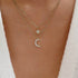 S925 sterling silver double-layer layered diamond star moon collarbone chain - MOWTE