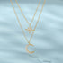 S925 sterling silver double-layer layered diamond star moon collarbone chain - MOWTE