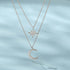 S925 sterling silver double-layer layered diamond star moon collarbone chain - MOWTE