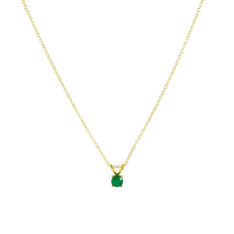 S925 pure silver gemstone classic collarbone necklace - MOWTE