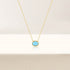 S925 pure silver geometric square turquoise collarbone chain - MOWTE