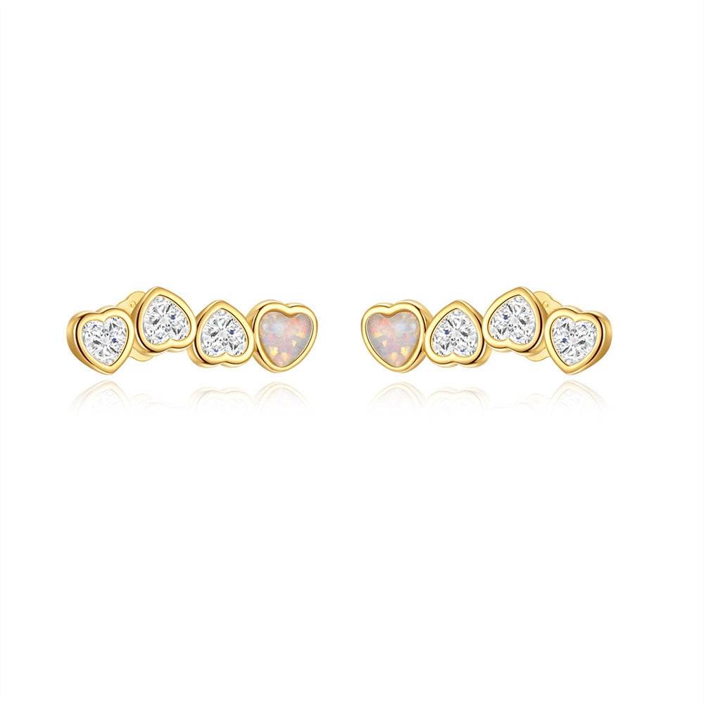 S925 silver design zirconium fashionable and popular earrings - MOWTE