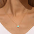S925 pure silver heart-shaped oil drop necklace - MOWTE