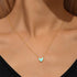 S925 pure silver heart-shaped oil drop necklace - MOWTE