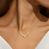 New S925 pure silver single row diamond circular collarbone chain - MOWTE