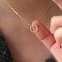 925 sterling silver collarbone chain with zircon full diamond circle necklace - MOWTE