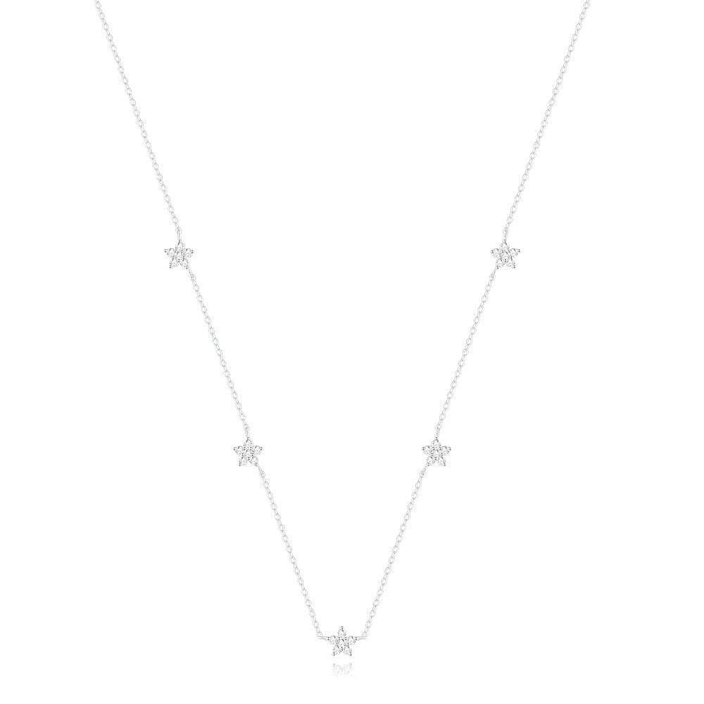 S925 sterling silver star pendant collarbone chain - MOWTE