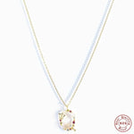 New S925 sterling silver color diamond butterfly 26 letter pendant - MOWTE