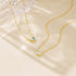 925 sterling silver heart-shaped zircon double piece peach heart collarbone turquoise necklace - MOWTE