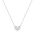 925 sterling silver heart-shaped zircon double piece peach heart collarbone turquoise necklace - MOWTE