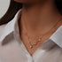 925 sterling silver heart-shaped fringe versatile collarbone chain necklace - MOWTE