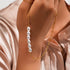 925 sterling silver double spliced paperclip pearl collarbone chain - MOWTE