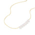 925 sterling silver double spliced paperclip pearl collarbone chain - MOWTE