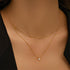 S925 pure silver single diamond set double layered collarbone chain - MOWTE