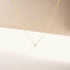 S925 pure silver single diamond set double layered collarbone chain - MOWTE
