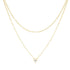 S925 pure silver single diamond set double layered collarbone chain - MOWTE