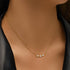 S925 sterling silver three diamond women's layered collarbone chain - MOWTE