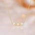S925 sterling silver three diamond women's layered collarbone chain - MOWTE