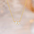 925 sterling silver geometric single diamond inlaid women's layered necklace - MOWTE