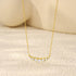 S925 pure silver straight row zircon with heart-shaped pendant collarbone chain - MOWTE