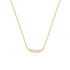 S925 pure silver straight row zircon with heart-shaped pendant collarbone chain - MOWTE