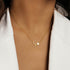 S925 sterling silver diamond five pointed star drop oil collarbone chain - MOWTE