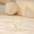 S925 sterling silver diamond five pointed star drop oil collarbone chain - MOWTE