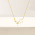 S925 sterling silver diamond five pointed star drop oil collarbone chain - MOWTE
