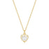 S925 sterling silver heart-shaped inlaid single diamond super sparkling collarbone chain - MOWTE