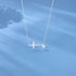 S925 sterling silver cross zircon versatile collarbone chain matching - MOWTE