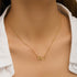 S925 sterling silver heart-shaped cat paw dual element versatile collarbone necklace - MOWTE