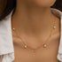 S925 sterling silver pearl octagonal star pendant collarbone chain - MOWTE