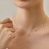 S925 sterling silver pearl octagonal star pendant collarbone chain - MOWTE