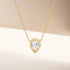 S925 sterling silver personalized geometric water droplet diamond collarbone necklace - MOWTE