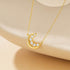 S925 pure silver crescent diamond layered women's collarbone necklace - MOWTE
