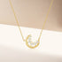 S925 pure silver crescent diamond layered women's collarbone necklace - MOWTE