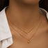 S925 sterling silver double-layer niche design star zircon collarbone chain - MOWTE