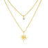 S925 sterling silver double-layer niche design star zircon collarbone chain - MOWTE