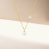 S925 pure silver single diamond set pearl collarbone chain - MOWTE