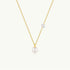 S925 pure silver single diamond set pearl collarbone chain - MOWTE