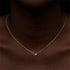 S925 sterling silver water droplet collarbone chain cluster inlaid with diamonds necklace for women - MOWTE