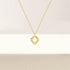 925 sterling silver diamond encrusted exquisite geometric oval collarbone chain - MOWTE