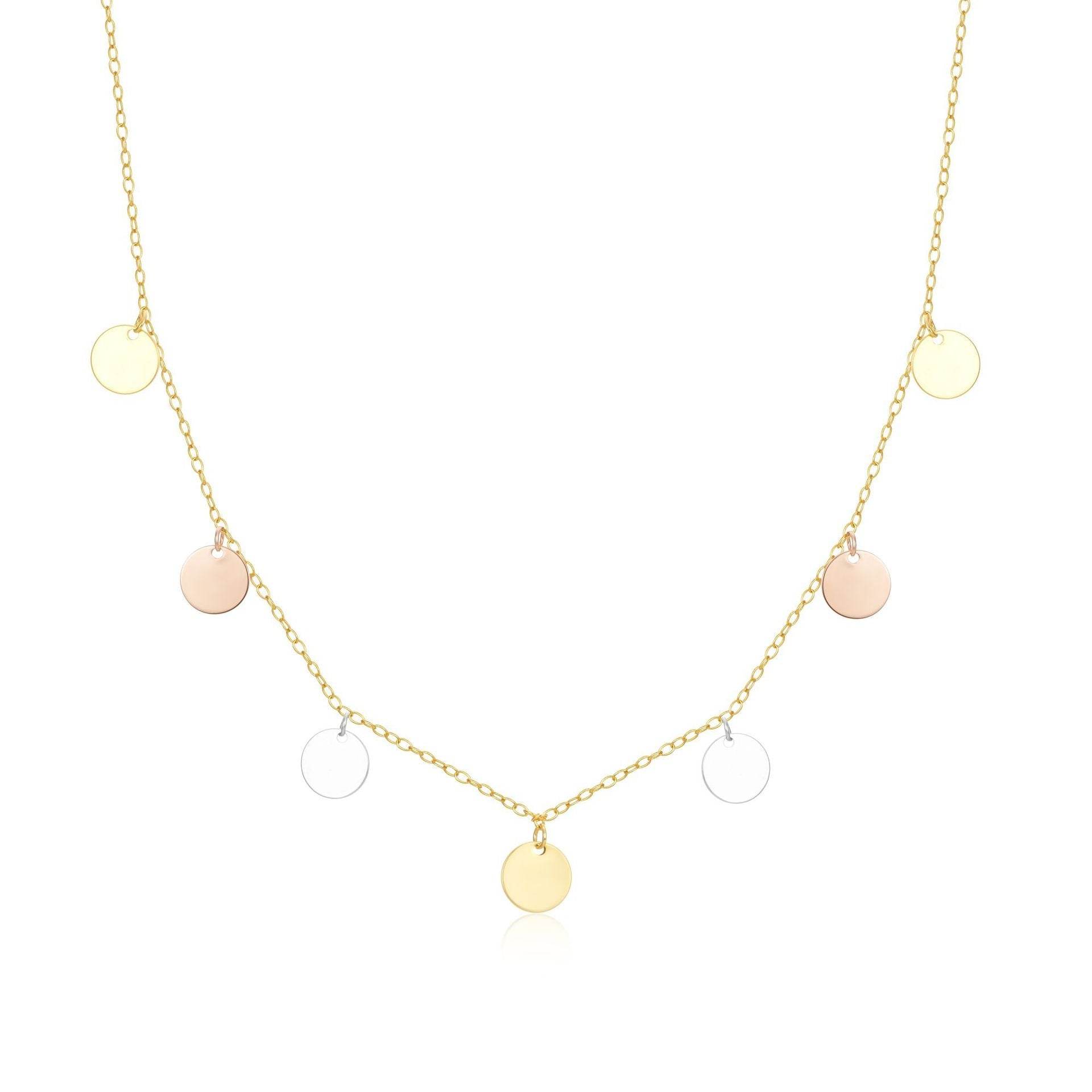 S925 sterling silver sparkling round collarbone chain - MOWTE